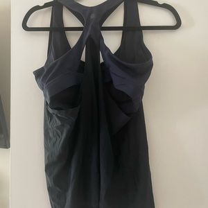 Flowy workout tank with built in bra
